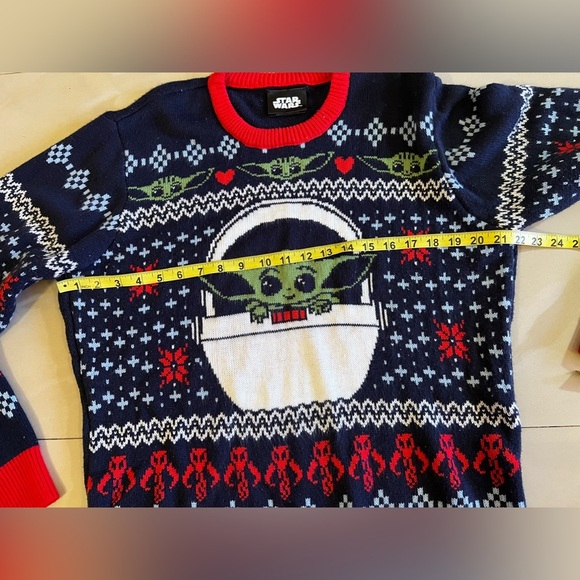 Star Wars Geeknet The Mandalorian Child Baby Yoda Ugly Holiday Unisex size L - Picture 8 of 16